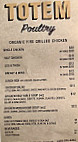 Totem Poultry menu
