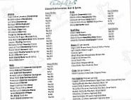 Chesterfield Inn menu