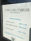Casa Las Cabras menu