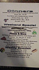 Jabo's Sports menu