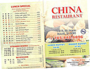 Handlebar Chinese Restaurant menu