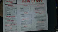 Asia Eatery menu