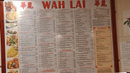 Wah Lai Chinese Takeaway menu