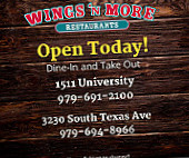 Wings 'n More Express menu