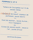 Restaurant du Beau Rivage menu