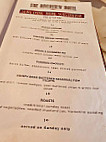 The Riverview Hotel Dining Room menu