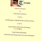 Le Burgonde menu