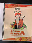 Zorro En El Huerto menu