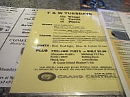 Grand Central menu