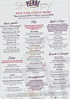 Le Bistrot Pierre menu