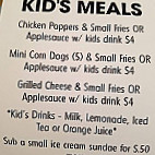 Beck's Snack menu