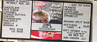 Lagwen Drive In Restaraunt menu