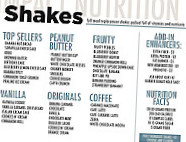 Impact Nutrition menu