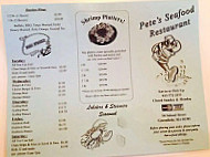 Petes Seafood menu
