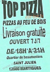 Top Pizza menu