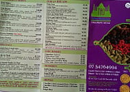 Taj Indian menu