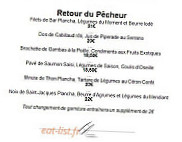 De L' De La Plage menu