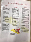 The Etna On Darby menu