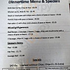 Pat's Cafe menu