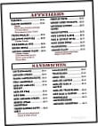 Mt Hamill Tavern menu