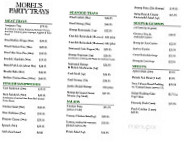 Morel's menu