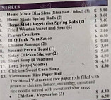 Asian Feast Take-away menu