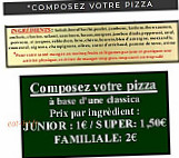 Pizzeria Du Château menu