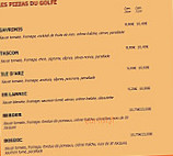 Pizzas Du Golfe menu