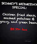 Skinny's menu