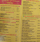 Sapori D'italia menu