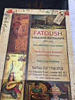 Fatoush menu