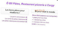 Ô Mil Pâtes menu