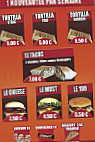 Night Burger menu