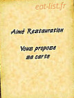 Aime Restauration menu