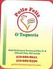 Pollo Feliz And Taqueria menu