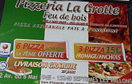 Pizzeria La Grotte menu