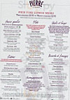 Bistrot Pierre menu