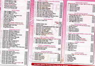 The Princess Rose menu