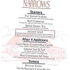 Narrows menu
