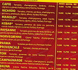 Pizza Régina menu