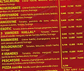 Pizza Régina menu
