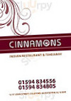 Cinnamons menu