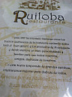 El Ruiloba menu