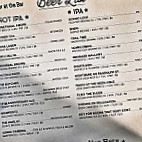 Tony's Darts Away menu