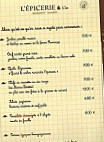 L'Epicerie & Cie menu