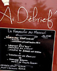Au Débrief' menu
