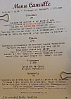 Vieille Canaille menu