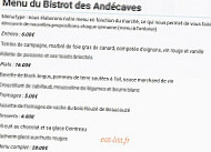 Bistrot Des Ducs menu