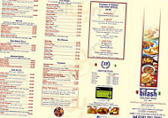 Bilash Indian Resturant menu