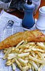 Black And White Fish And Chips Takeaway food